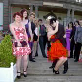 Sophie Massey, aged 15, and Stephen Trafford, aged 17, and fellow Balby Carr Community Sports and Science College pupils are pictured at their sixth form prom at The Pavilion at Doncaster Racecourse, June 2009