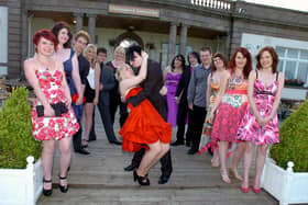 Sophie Massey, aged 15, and Stephen Trafford, aged 17, and fellow Balby Carr Community Sports and Science College pupils are pictured at their sixth form prom at The Pavilion at Doncaster Racecourse, June 2009