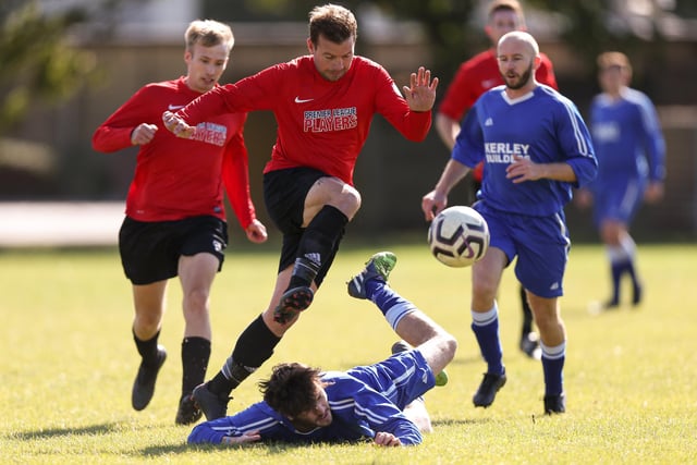 Louis McGowan (Wymering) in action against FC Strawberry. Picture: Chris Moorhouse