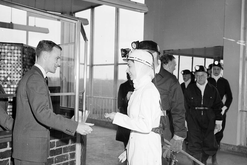 The Queen donned white overalls on a visit to Rothes Colliery.