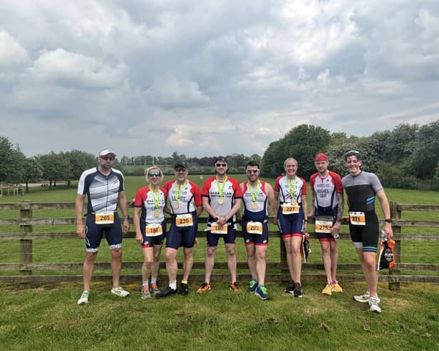 Bassetlaw triathletes at the Tadcaster sprint event