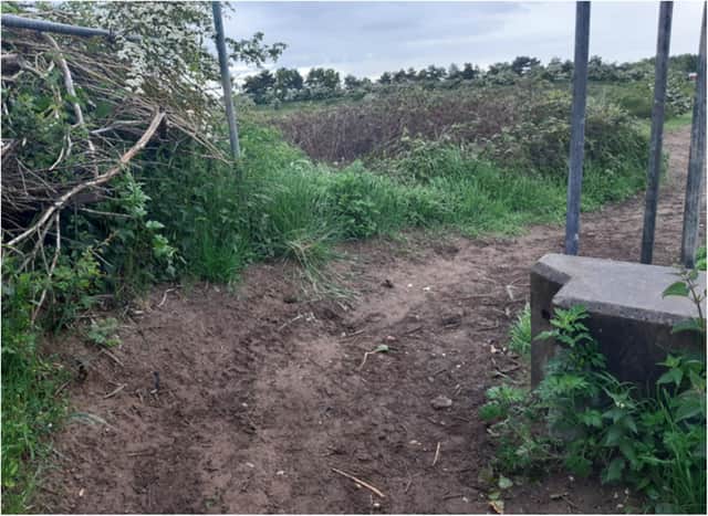 Poles blocking off the site have been removed.