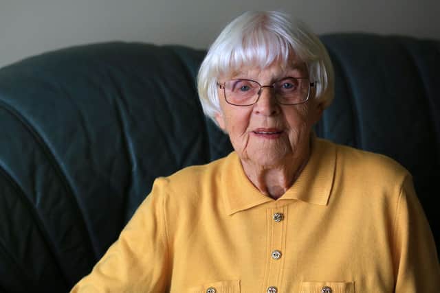 Margaret Edy, aged 90 from Bessacar. 