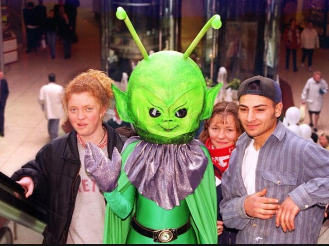 Al the alien took a trip to the Frenchgate centre in 1997.