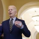 US President Joe Biden speaks to media about the Democrats keeping the Senate before the Association of Southeast Asian Nations (ASEAN) summit in Cambodia. Picture: AP Photo/Alex Brandon