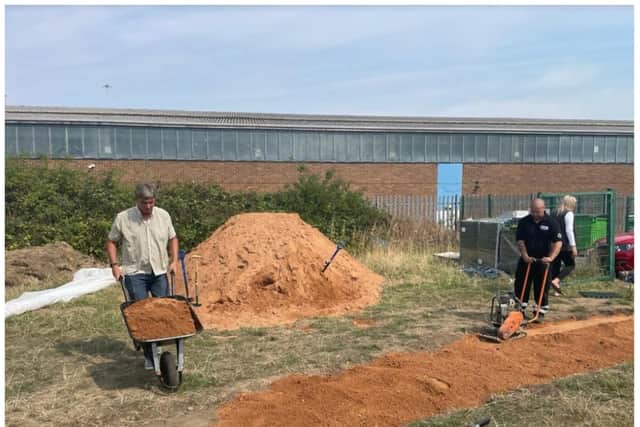 Work has started on the new memorial garden.