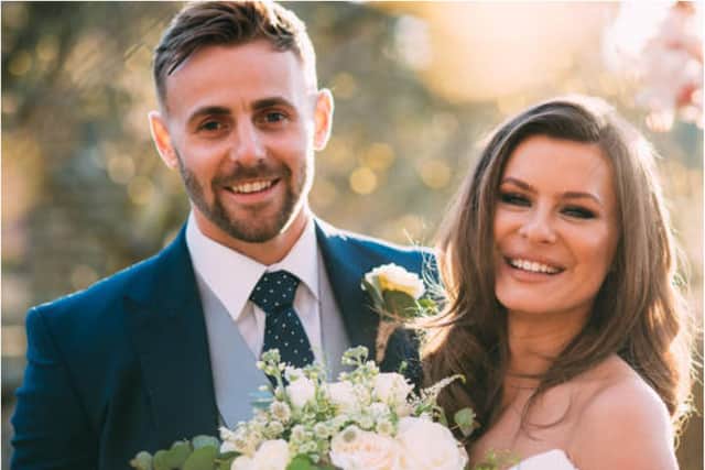 Adam and Tayah tied the knot on Married At First Sight. (Photo: Channel 4).