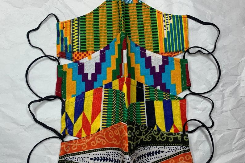 African masks from MadeByMamaMasks.