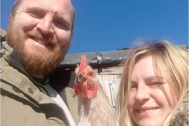 Aaron McIntyre and Jodie Kincaid, who run Doncaster's Rooster Farm and Rescue.