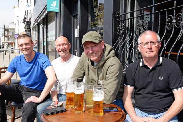 Andy Hensby, Carl Parker, Andrew Daines and Dave Cowling, pictured at The Hallcross. Picture: NDFP-20-04-21-Doncaster 5-NMSY