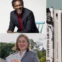 Judge Lemn Sissay, 2017 shortlisted writer Fiona Mozley and this year's shortlisted novels