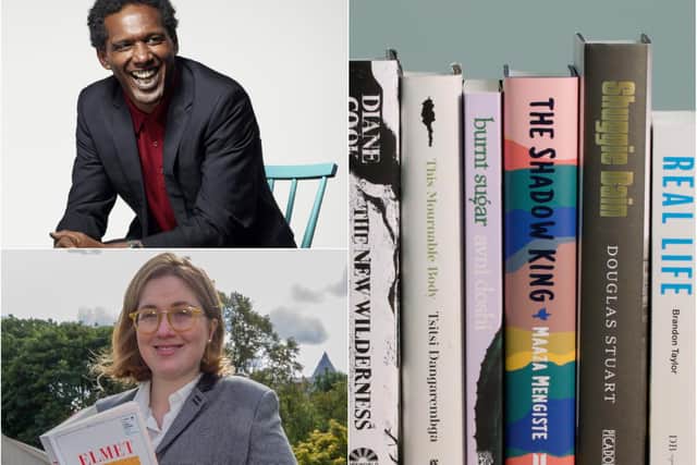 Judge Lemn Sissay, 2017 shortlisted writer Fiona Mozley and this year's shortlisted novels