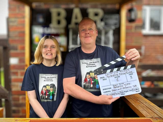 Rebecca and Dean Sills have produced a movie telling the story of Laurel and Hardy's adventures in Yorkshire.