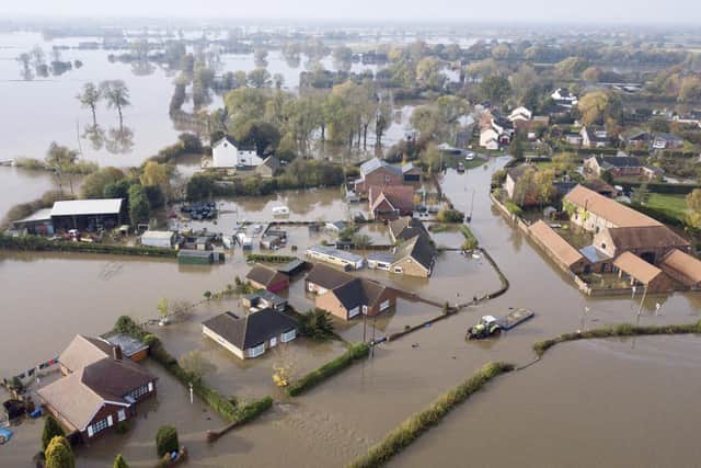 The village of Fishlake, Doncaster, submerged under flood water. November 09, 2019