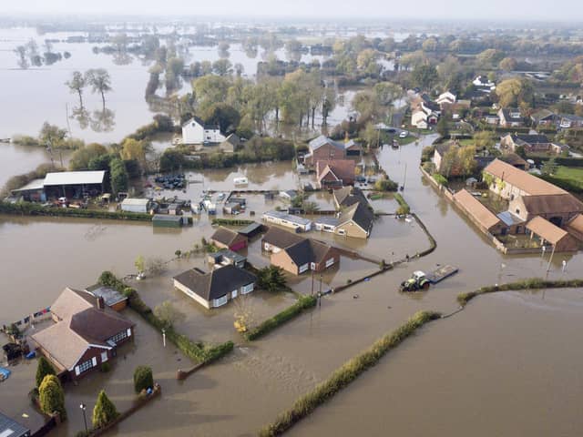 The village of Fishlake, Doncaster, submerged under flood water. November 09, 2019