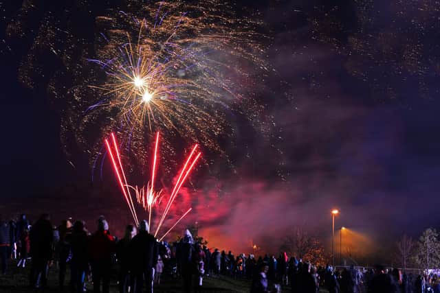 The first of two firework displays gets underway during Doncaster's Big Bang event at the Keepmoat Stadium. Picture: NDFP-05-11-19-BigBang-6