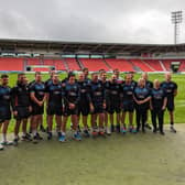 Staff at Doncaster Rovers have raised more than £15,000 for Prostate Cancer Research.