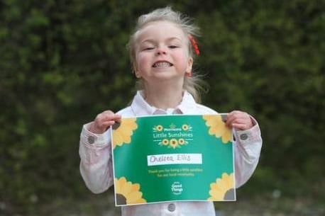 Chelsea Ellis, aged 4, from Brinsworth, was named a Little Sunshine by Morrisons supermarket for fundraising for Rethink, a mental health charity. When she asked her mum about why people were sad when COVID hit the area she decided that she wanted to help and try to put smiles on people's faces. She set herself a challenge of riding 100 miles on her bike and raising £200. She's now raised over £1,900 and hasn't finished yet.