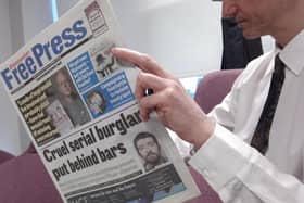 A man reading the Doncaster Free Press