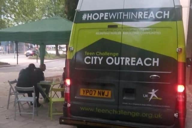 The team are from a registered Christian faith based charity called Teen Challenge UK who work in various ways to put hope within reach of those trapped in addiction