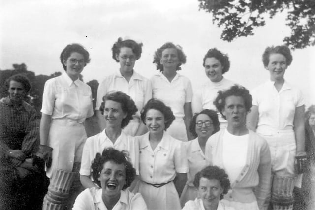 Sheffield City Libraries Ladies staff cricket team, Graves Park, 1940s