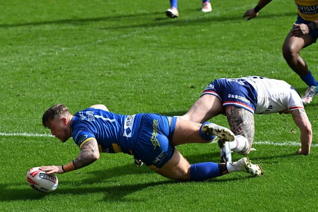 Connor Robinson scores for the Dons. Picture: Howard Roe/AHPIX.com