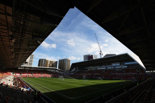 General view inside the stadium prior to the Premier League match between Brentford and Newcastle United at Brentford Community Stadium on February 26, 2022 in Brentford, England. (Photo by Luke Walker/Getty Images)