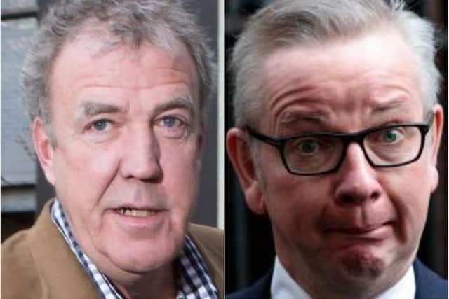 Jeremy Clarkson has revealed he once nearly kissed Michael Gove at a New Year party. (Photo: Getty Images).