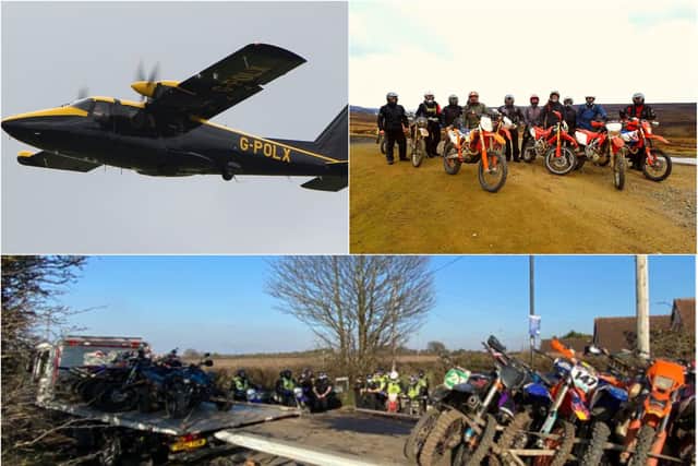 South Yorkshire Police seized a record number of off-road bikes in a weekend crackdown