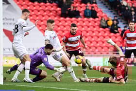 Joe Ironside goes close for Rovers. Picture: Howard Roe/AHPIX LTD
