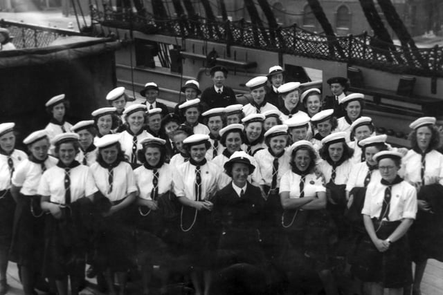 Sea Rangers on board HMS Victory in the 1950's