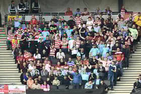 Doncaster Rovers fans at MK Dons.