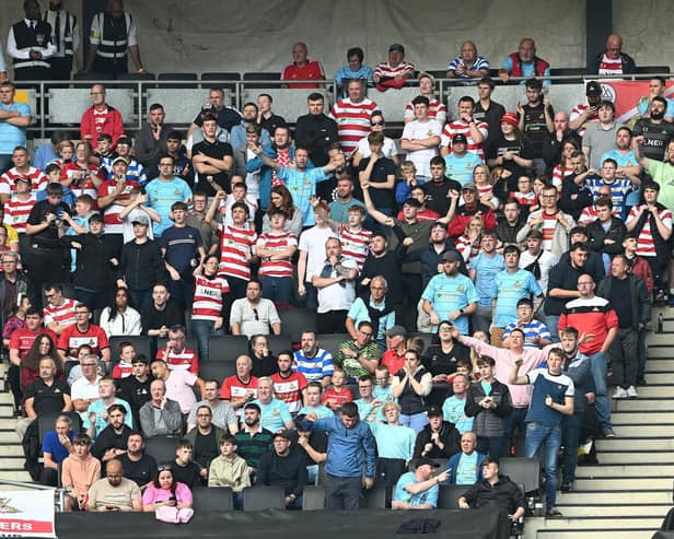 Doncaster Rovers fans at MK Dons.