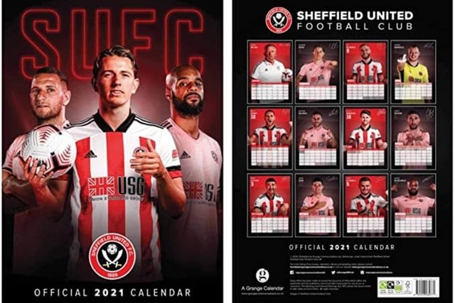The official Sheffield United 2021 calendar is packed with great images of your favourite players and also includes monthly date references to allow fans to keep track of matches and fixtures all next year. Price £9.99 from Amazon, www.sufcdirect.co.uk or Calendar Club (www.calendarclub.co.uk).