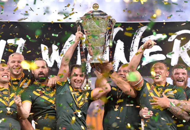 Australia won the 2017 Rugby League World Cup. Photo: Bradley Kanaris/Getty Images