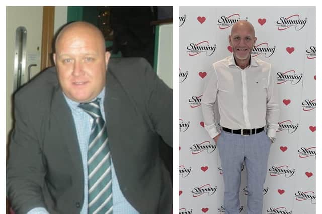 Lee White has shed nearly 7 stones to be named Slimming World's local man of the year.
