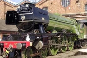 The Flying Scotsman outside Doncaster's New Erecting Shop.