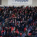 Doncaster Rovers supporters in the Keepmoat