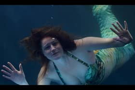 Capturing mermaids underwater movements as part of Human Aquarium, a project funded by the Arts Council.
