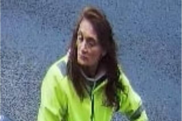 Police have issued a CCTV image of a woman wanted in connection with theft of Amazon parcels.