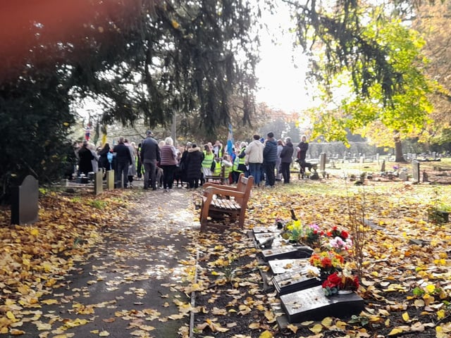 The remembrance service at Owston Church.
