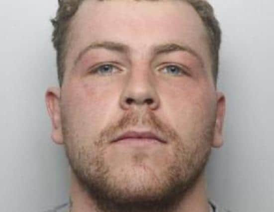 Pictured is Jordan Davies, aged 26, of no fixed abode, who has been found guilty at Sheffield Crown Court of the murder of stabbing victim Joevester Takyi-Sarpong near Doncaster city centre.