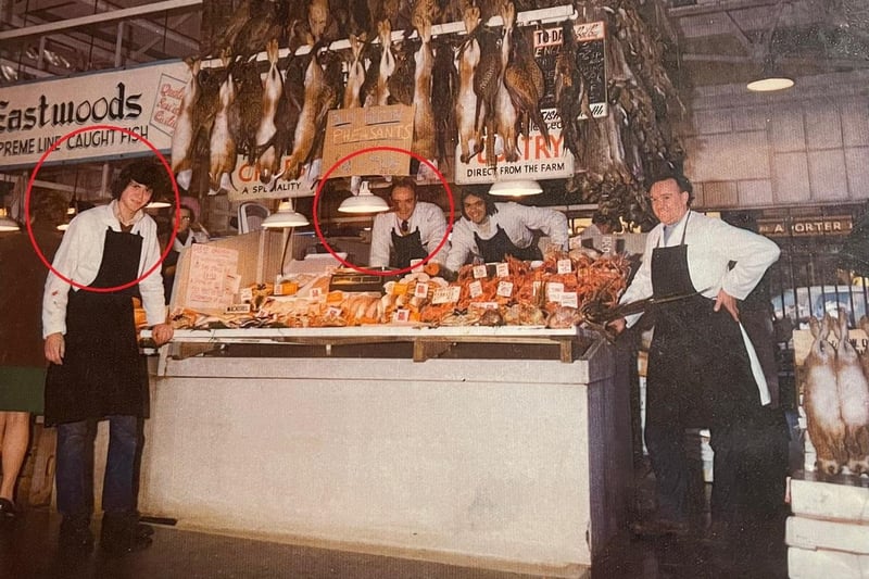 Circled in red Nigel Berry and Charlotte’s grandad Geoffrey Arthur Jackson alongside Charlotte’s uncle Mal Edgecombe and Terry Jackson (her grandad’s brother) at G.A Jackson & Son on a cold Saturday in November 1976