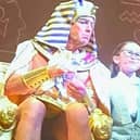 Holly Jade Roberts, 9 shares the stage with Jason Donovan as Pharoh.