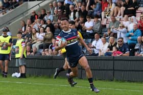 Doncaster's Jordan Olowofela races in to score against Coventry last Saturday in the Championship. (Picture: Jonathan Gawthorpe)