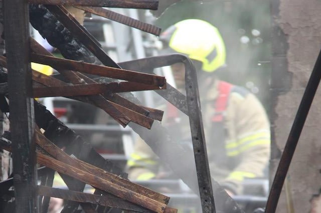 A major incident was declared in South Yorkshire yesterday due to wildfires which swept the county and destroyed homes. Pic SYFR