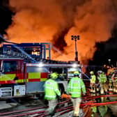 South Yorkshire firefighters at the blaze at Balby Carr Bank. They have now completed the investigation into the cause