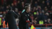 Gary McSheffrey looks to encourage his players during Sunday's defeat to Morecambe