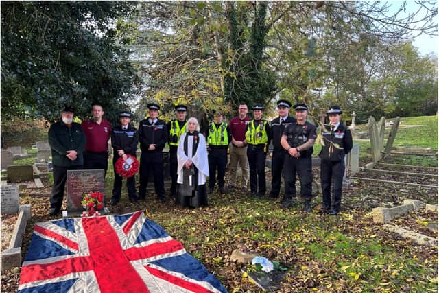 A service was held in memory of George Wyatt after his grave was restored.