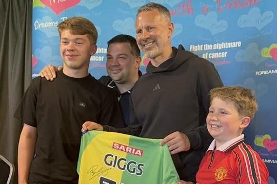 Ryan Giggs was among the Manchester United legends in attendance.